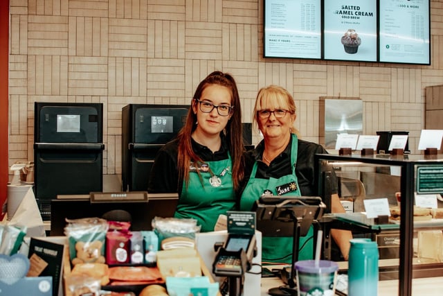 Staff made the most of the first birthday celebrations at  Starbucks coffee outlet inside Sainsbury’s, on Highgrounds Road, Rhodesia