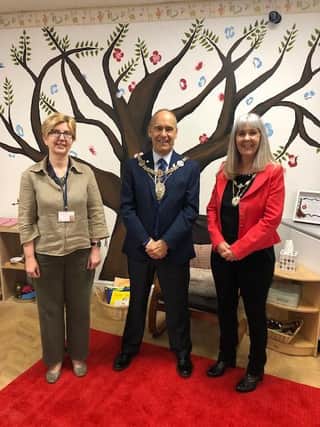 Worksop Mayor and Mayoress Tony and Julie Eaton at the nursery open day.