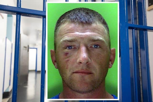Taylor was locked up for two years and eight months when he appeared at Nottingham Crown Court for sentencing