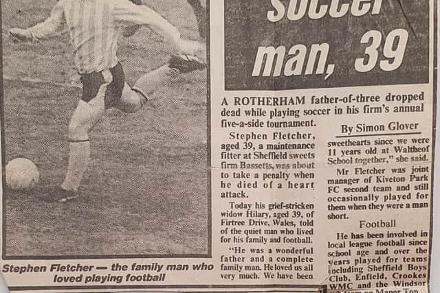 The newspaper clipping about his father's death. Picture by Stephen Fletcher.