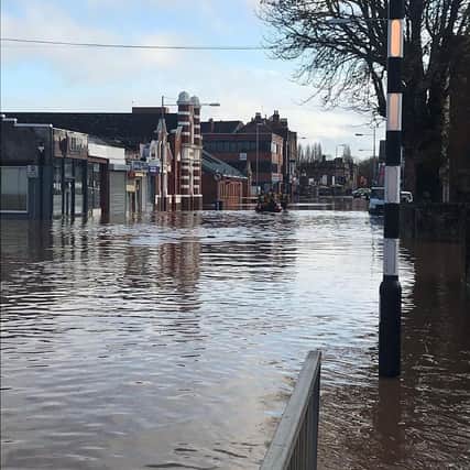 Flooding on Newcastle Avenue in Worksop