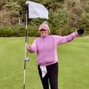 Beryl Marsh founder member of College Pines Golf Club Worksop scores her first hole in one