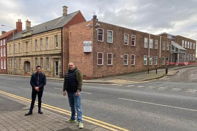Developers Edward Hall, left, and Arran Bailey outside the former Worksop Magistrate’s Court building.