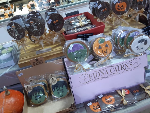 Halloween treats on sale in the shop.