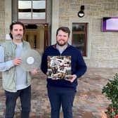 Babworth Crematorium can now offer bespoke vinyl records featuring recordings and images of a loved one, each containing a small amount of their ashes.. Pictured Jason Leach (left) and Matthew Brook (1)