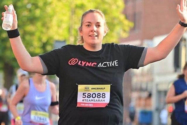 Sarah ran the Manchester Half Marathon with her partner, Sarah, and took 13 minutes off her previous personal best.