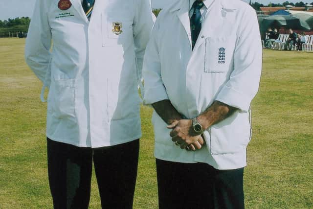 Keith Dibb, left, pictured at Retford, with Barrie Leadbeater in 2005.