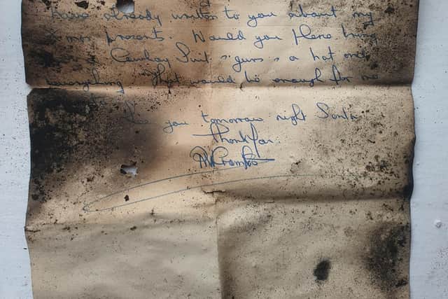 60 year-old letter found in Worksop chimney
