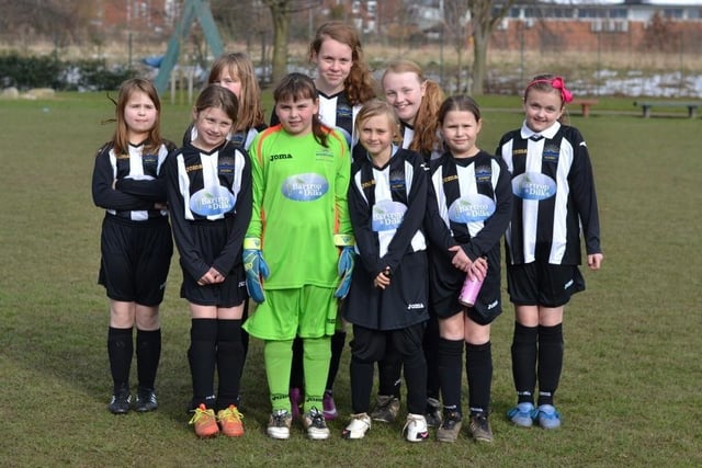 Norbridge Academy's girls football team before a match.