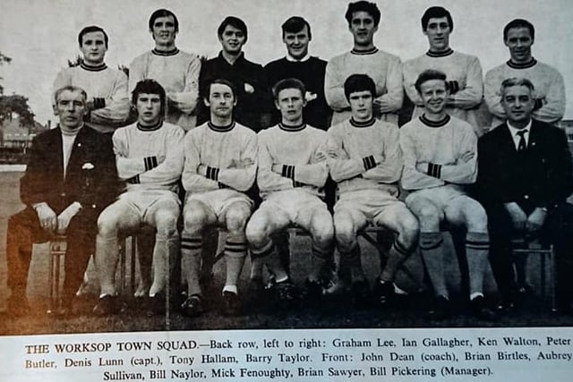 Worksop Town line up for a team picture in the 1966/67 season.