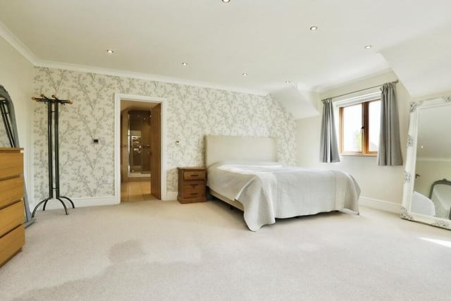 The master bedroom at The Old Stables is as bright as it is spacious.