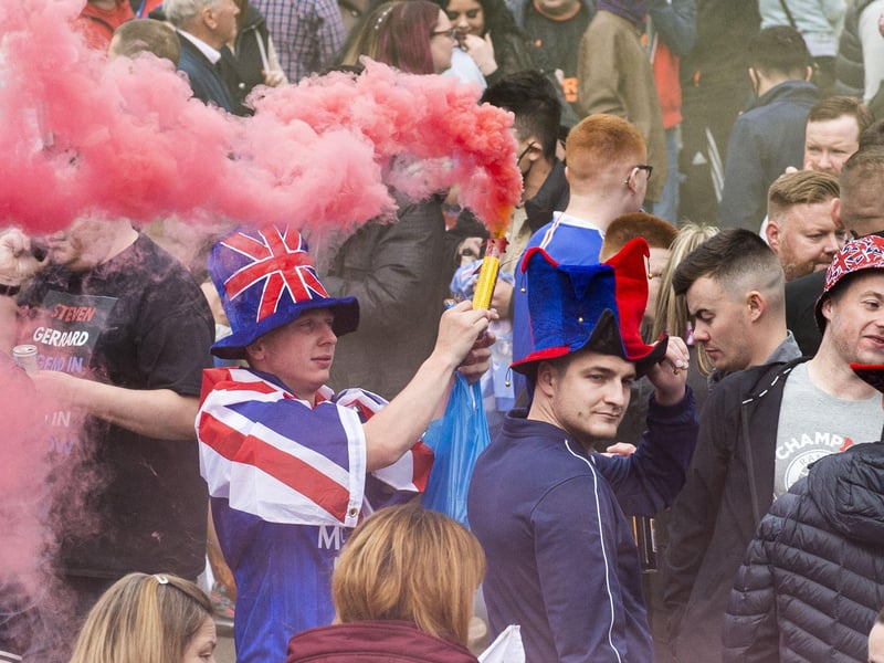 Rangers fans gather at George Square