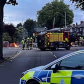 The incident was attended by crews from Worksop Fire Station, Nottinghamshire Police, and Western Power. Credit: Shaun Morris