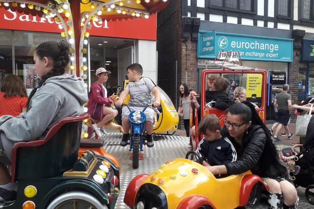 Free fair rides and face painting were two of the activities in Worksop on June 25 as jubilee celebrations continued.