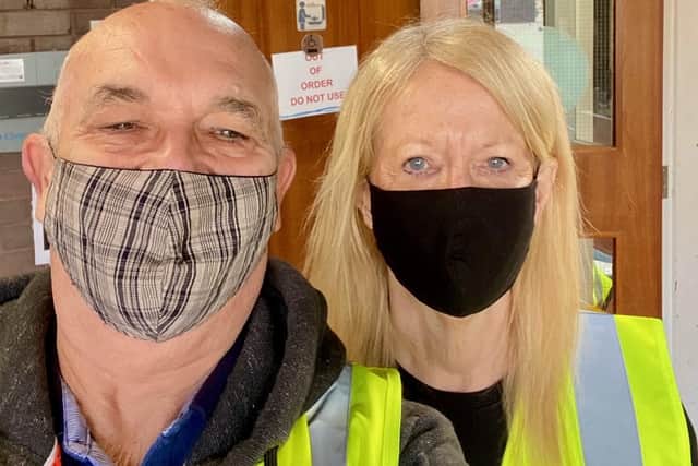 Jim and Ruth Van Ham, who have volunteered at the vaccination centres at Larwood Surgery and Retford Hospital, are both retired and said volunteering has been a distraction as well as a way to 'do a little good' in the community during lockdown.