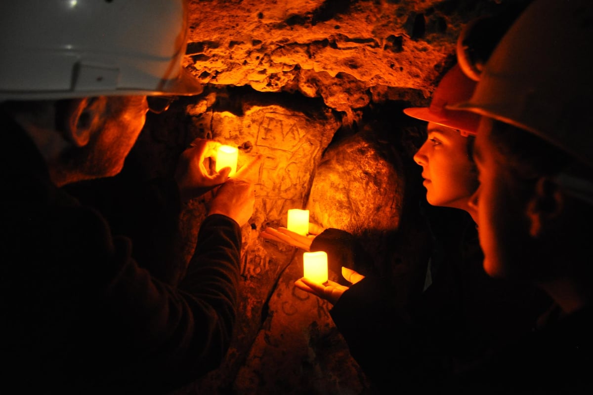 Join in seasonal spooky tours and tales at atmospheric Creswell Crags