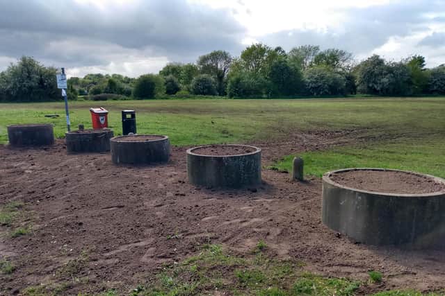 Large concrete rings have been installed as a security measure by Bassetlaw District Council