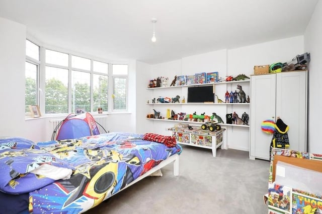 This is one of the other three bedrooms, which is currently paradise for the kids! It is a big, bright and colourful space.