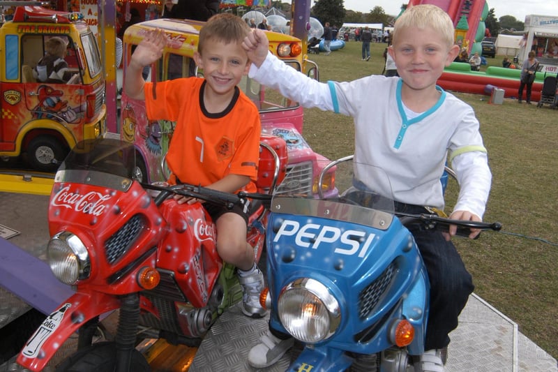 Picture at Worksop Festival is  Jack Roke, aged eight and Nathan Calvert, six.
