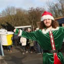 Santa's helper, Colm Hardwick, was welcoming visitors to the grotto.