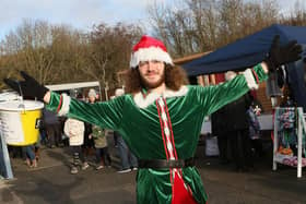 Santa's helper, Colm Hardwick, was welcoming visitors to the grotto.