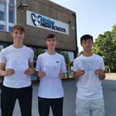 Wales High School students Liam Betts, Fenn Russell and Josh Lee.
Amongst others celebrating Josh Lee achieved an impressive seven grade 9s and two grade 8s and is planning to return to Wales High School Sixth Form to study Maths, Further Maths, Physics and Accounting.