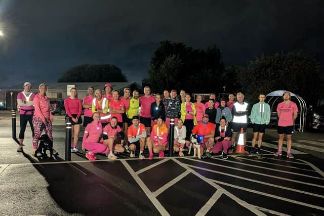 Runners donned pink outfits and came together to support the Let's Lift the Curfew Campaign.