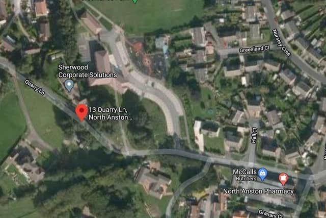 The location of the proposed new homes in North Anston (Picture: Google Maps).