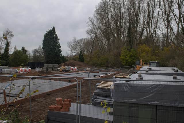 Five large houses are under construction after an application for 13 dwellings was rejected in July 2020.