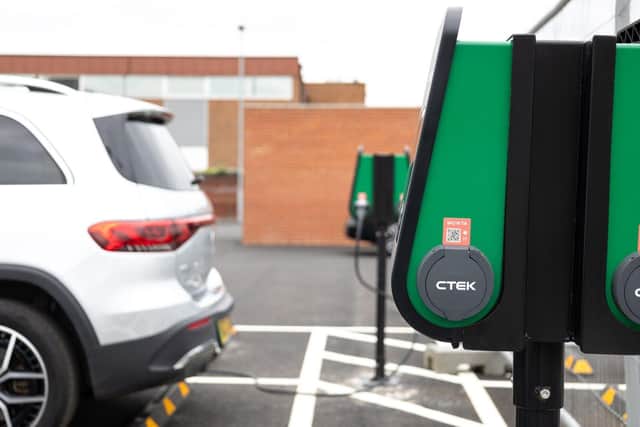 EV charge points at Bassetlaw District Council’s Worksop car park