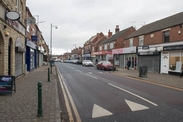 Rotherham Council is to re-submit a bid to improve Dinnington town centre. Pictured in Laughton Road, in Dinnington.