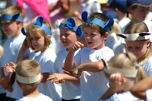 Pupils from the Priory Primary School in Worksop performed an open air concert with a Walt Disney theme in 2006.