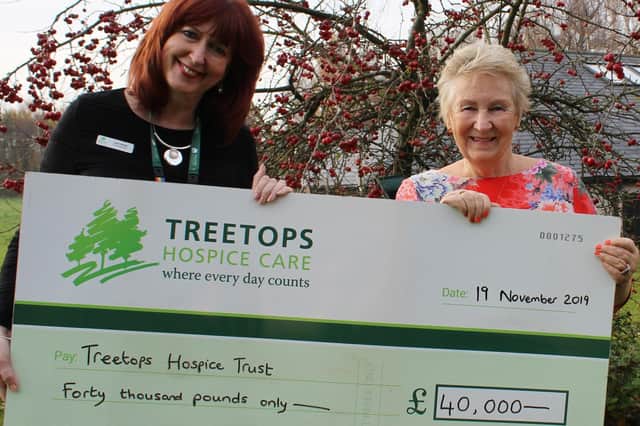 Janet Hulse, volunteer at Treetops, is pictured right, with Julie Heath, Treetops chief executive.