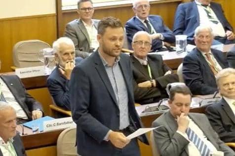 Coun Ben Bradley responds to comfortably surviving the no confidence vote in him as county council leader. Photo: Submitted