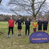 Adrian Hopkinson and Your Training Partner group members before a Clumber Park fun run. Photo: Submitted