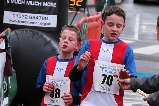 Second and third home in the boys race.