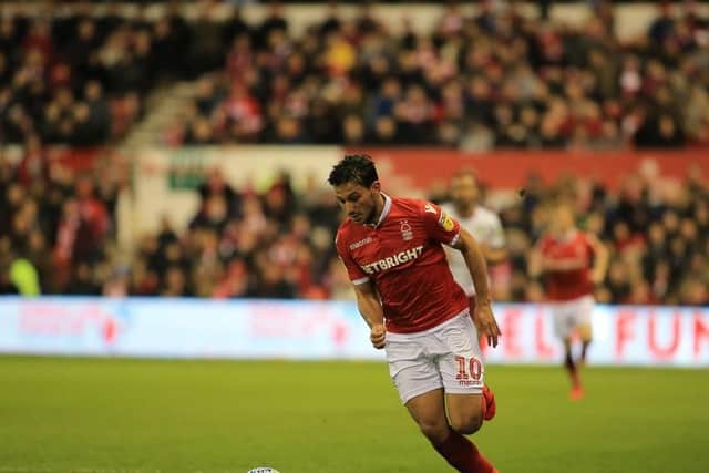 A welcome sight for Forest fans as Joao Carvalho carries the ball forwards