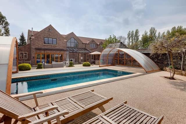 Take a dip in this elegant outdoor pool