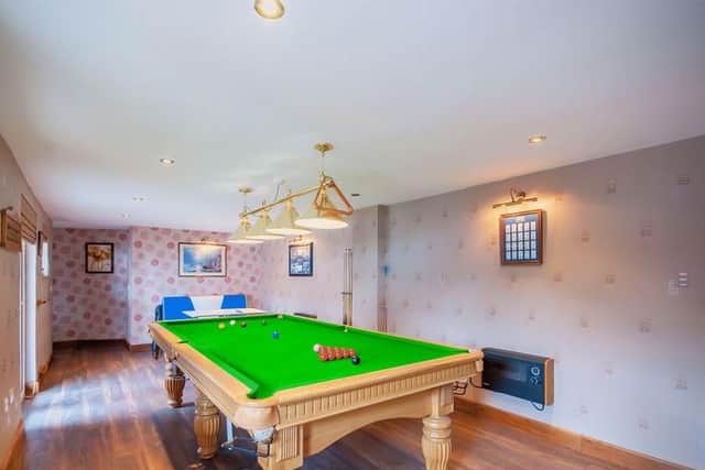 The annexe also has an entertainment area