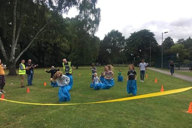 The sack race