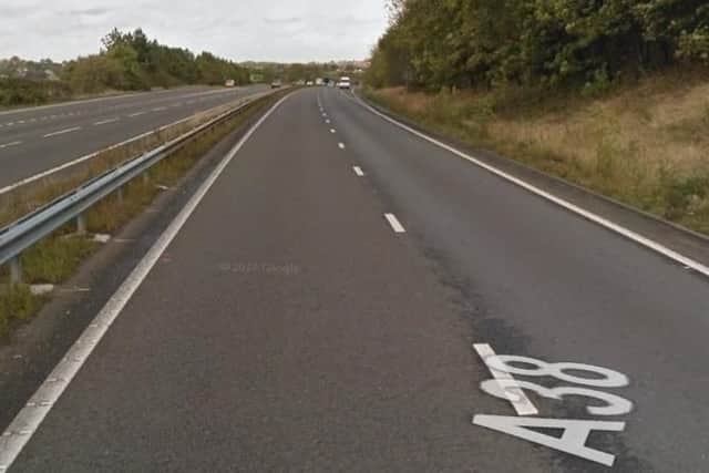 Road closure on A38, Ripley to Coxbench southbound and Ripley southbound entry slip road, lane 2 closure southbound approaching Ripley, due to barrier repairs, by Highways England. In place until 6am, September16, 2019.