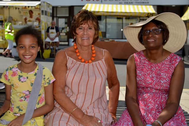 Grace Gbadamosi, 10, Joy Pearson and Jumoke King