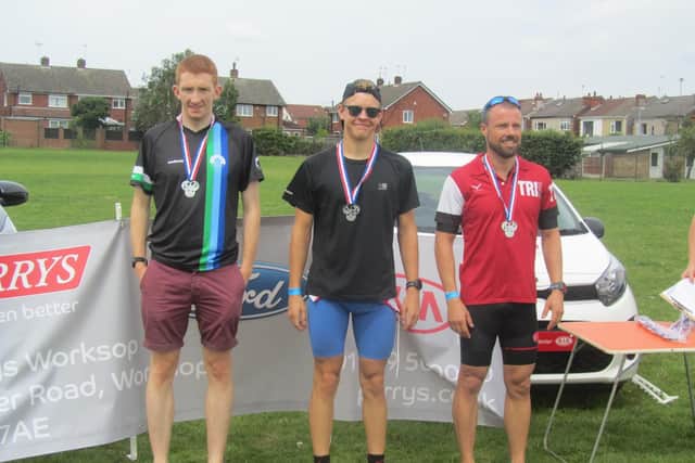 Competitors at the Bassetlaw Sprint Triathlon.