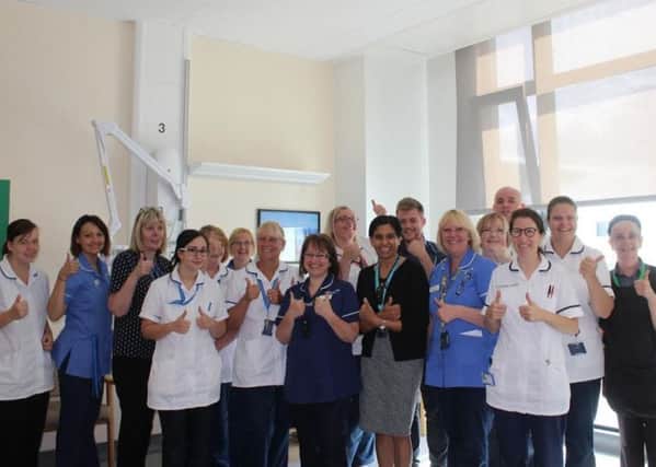 Sherwood Forest Hospitals stroke team celebrate their A rating.