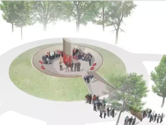 The winning design for the new country wide war memorial for Nottinghamshire