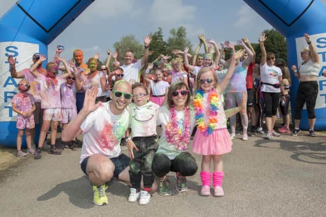 Thousands took part in this year's Bluebell Wood Colour Dash event