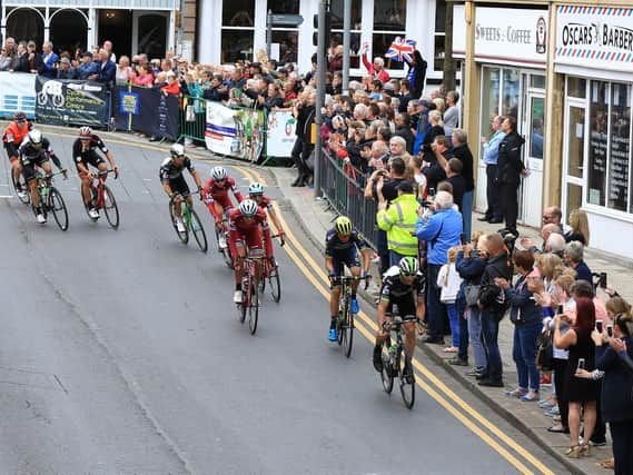 The Tour of Britain passes through Worksop in 2017.