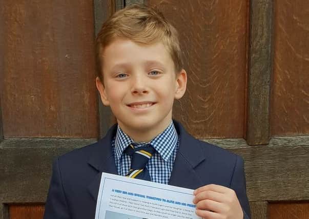 Nine-year-old Alfie Hill, who gave his birthday money to help the family.