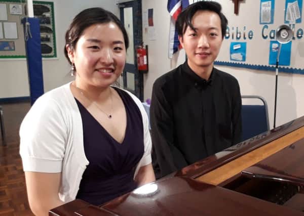 Jinah Shim and Raymond Yiu peformed for Tickhill Music Society's latest concert