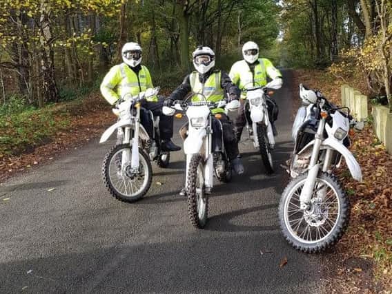 Patrols included patrols on mountain bikes and dedicated quad bike that allows policeto get into otherwise inaccessible areas.